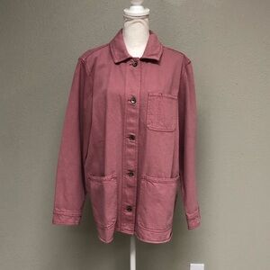 BNWT Old Navy Workwear Shacket dusty rose M
